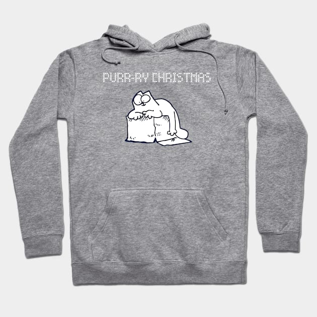 Simon's Cat Purry Christmas Red Hoodie by devanpm